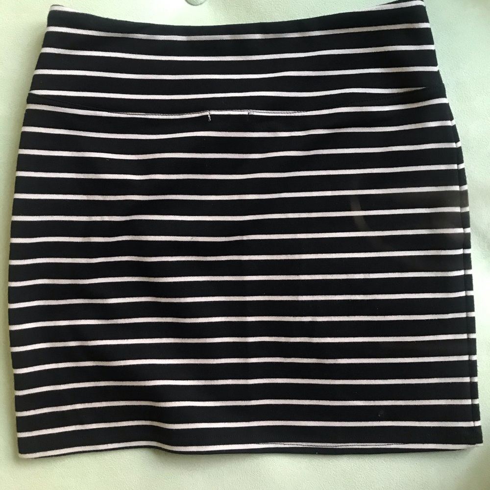 American Eagle Striped Bodycon Mini-Skirt